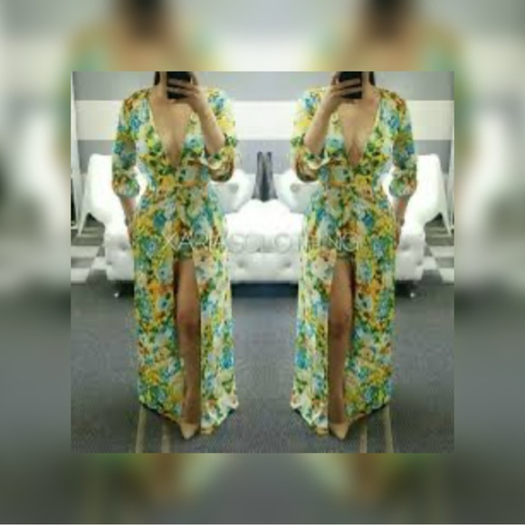 Pre-loved Floral Maxi Romper Dress - Picture 1 of 4